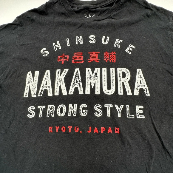 Mens WWE Black Nakamura Strong Style Tee Ripple Junction XL - Picture 2 of 6